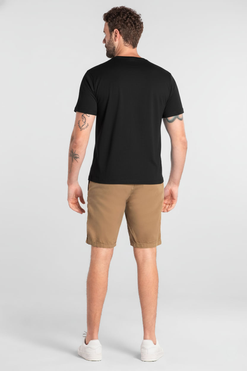 Camiseta Manga Curta Masculina (Preto) Just Basic - Imagem 6